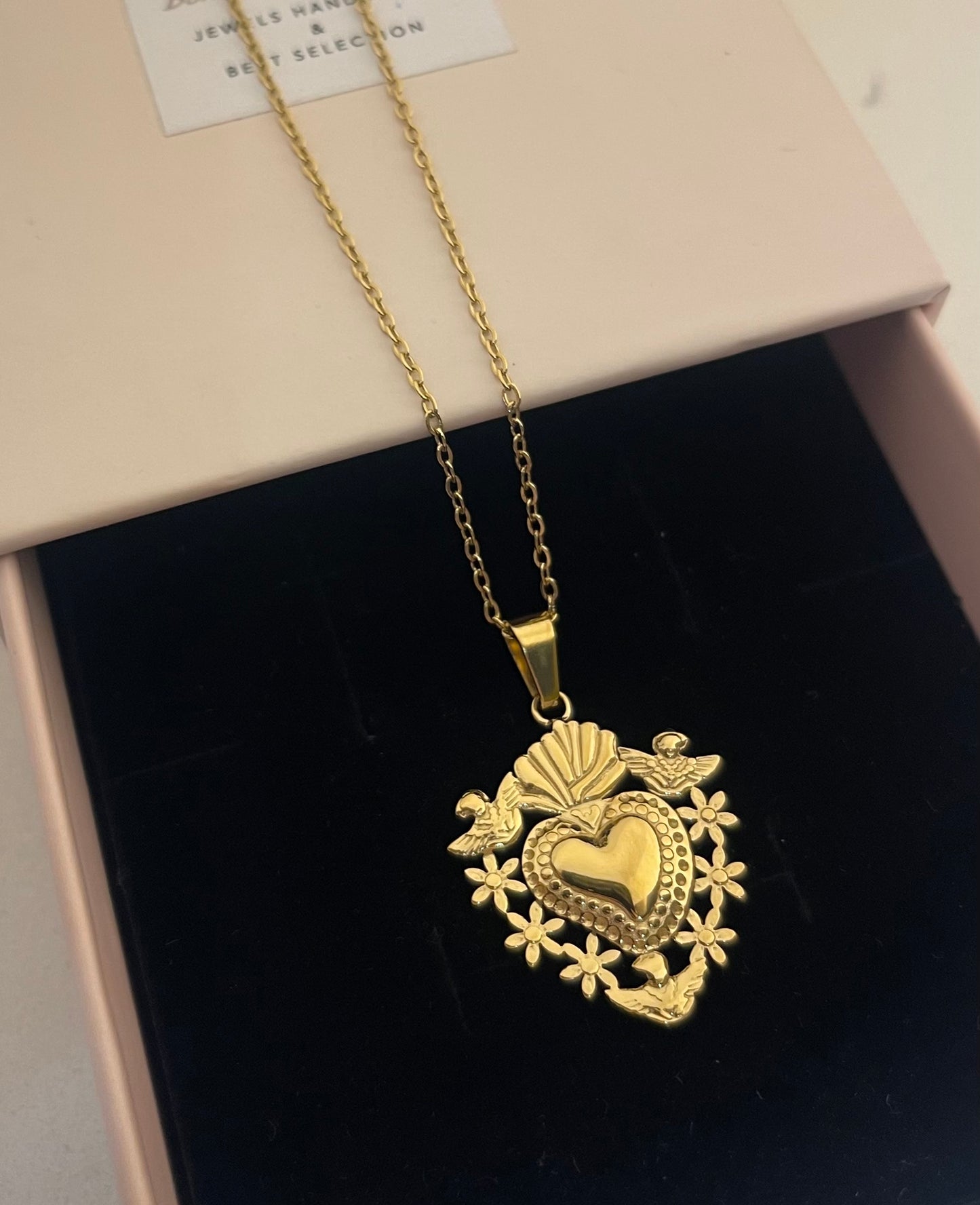 Collana Cuore Sacro Gold