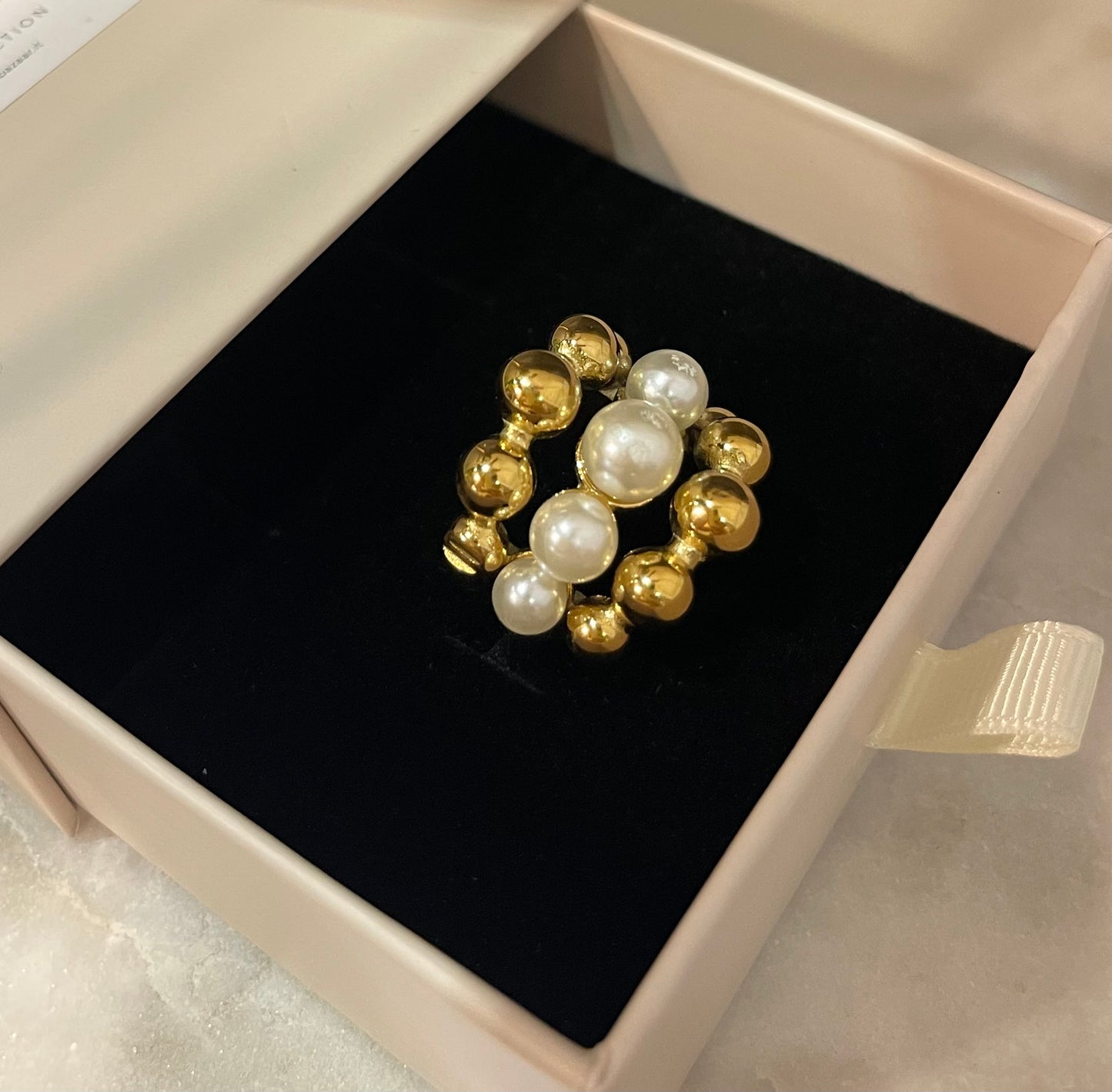 Anello Perle Bubble