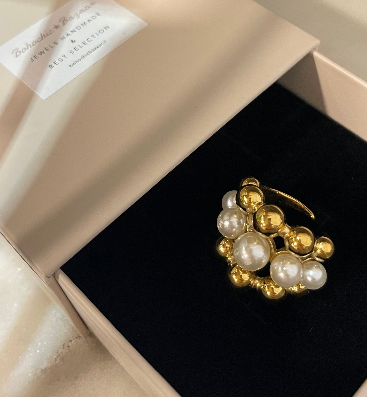 Anello Perle Bubble