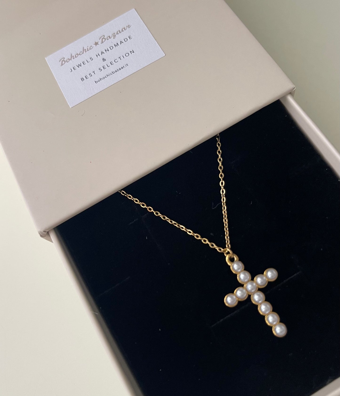 Collana Crocetta Perle