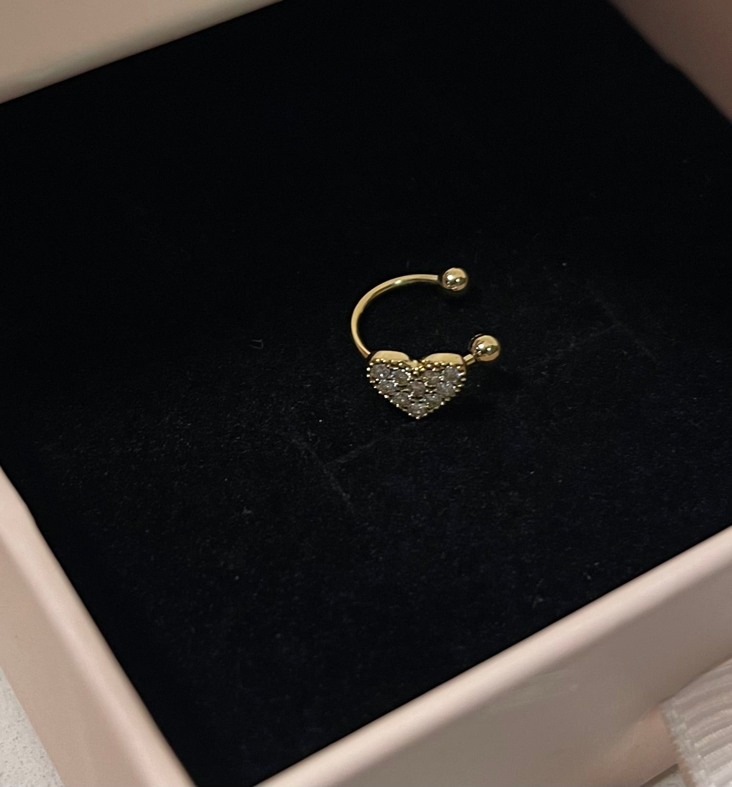 Earcuff Cuoricino zirconato