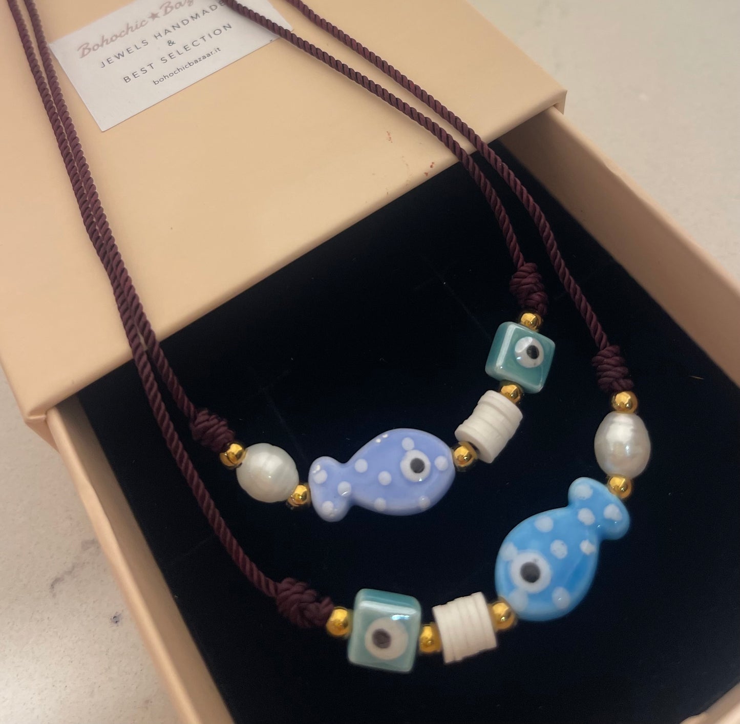 Collana Summerfish Burgundy