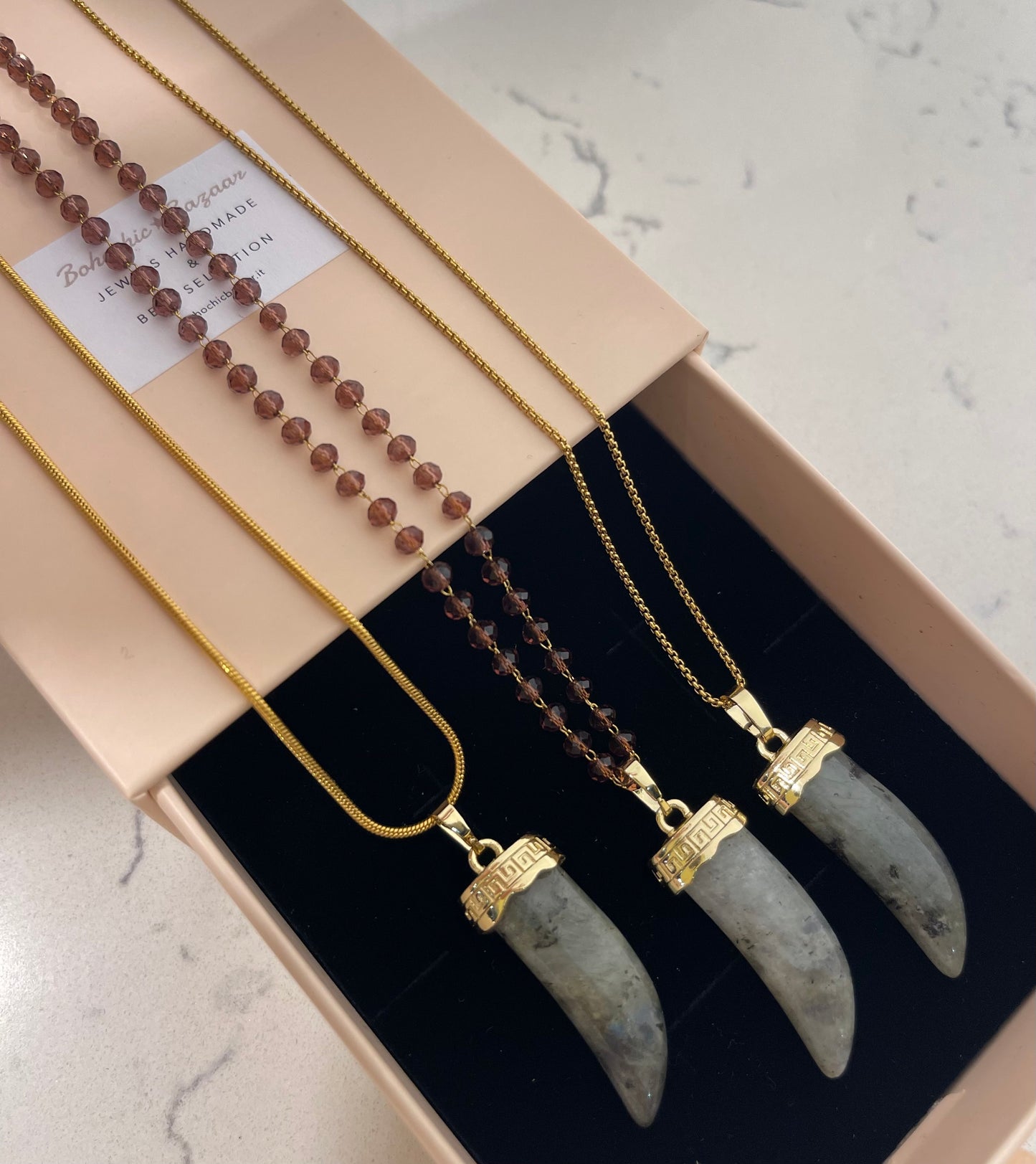 Collana Corno Grigio