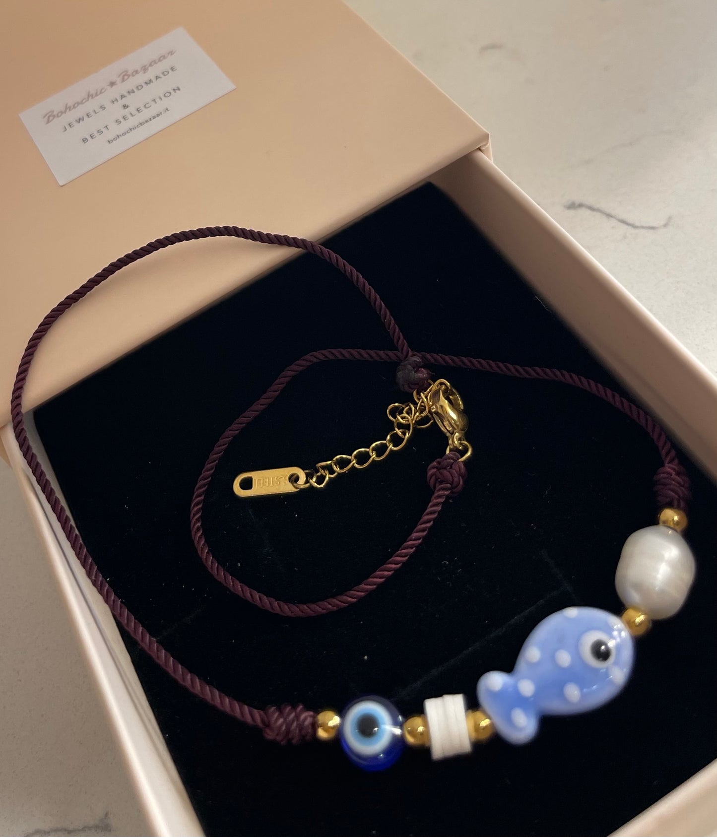 Collana Summerfish Burgundy