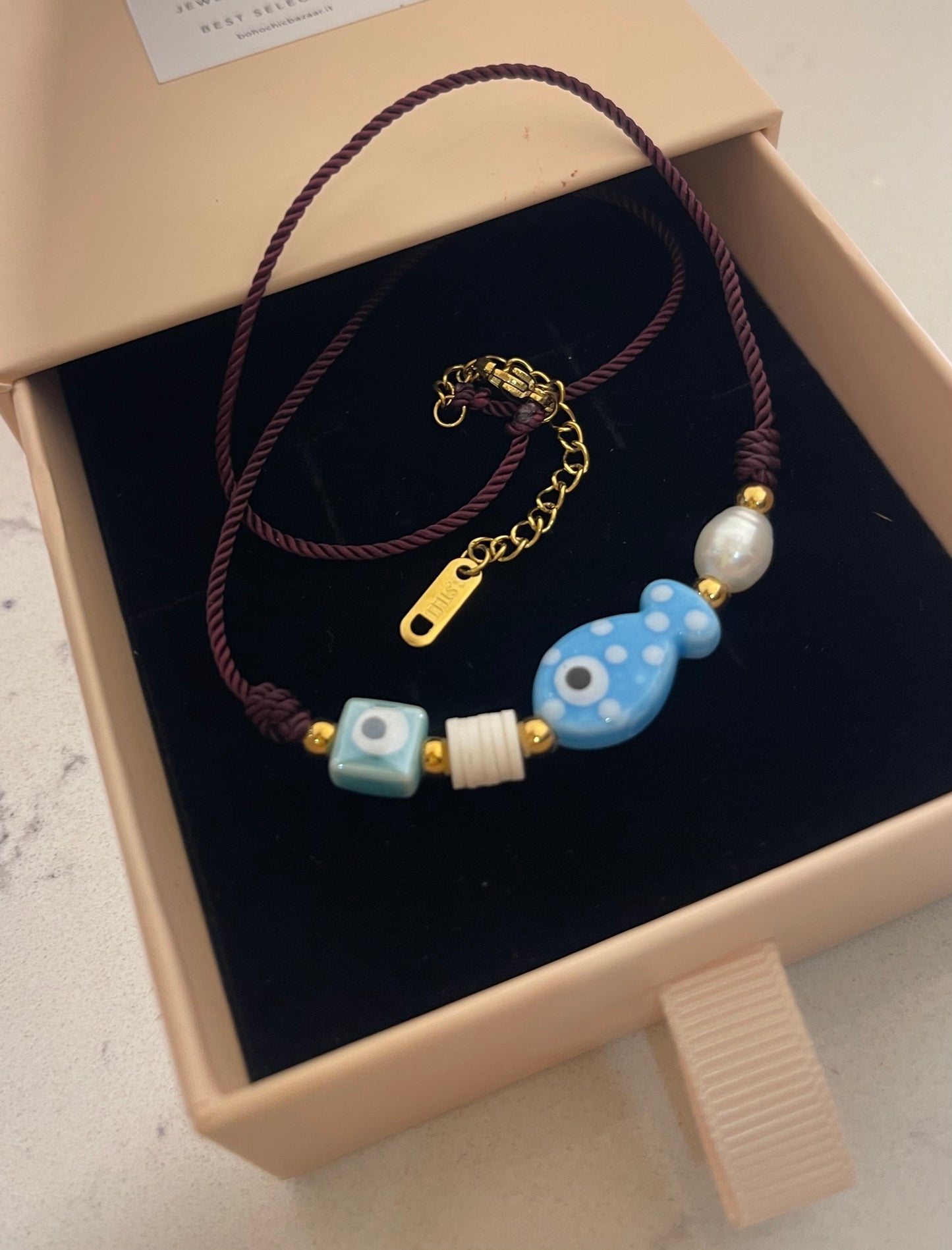 Collana Summerfish Burgundy