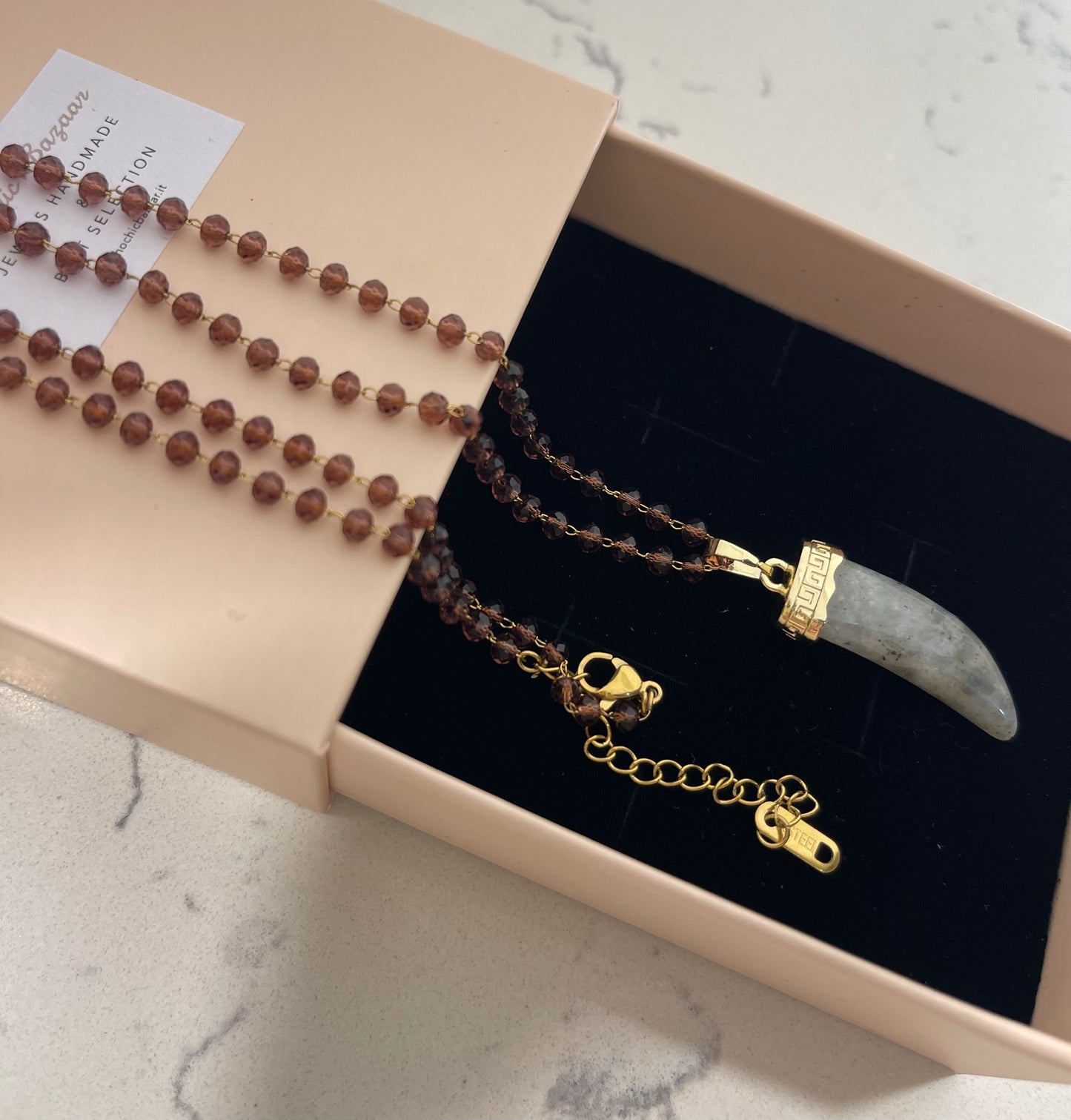 Collana Corno Grigio