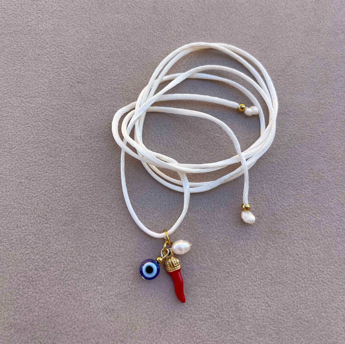 Choker Satin Multicharms