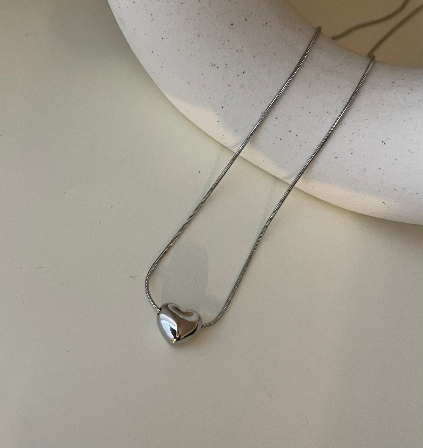 Collana cuoricino bombato