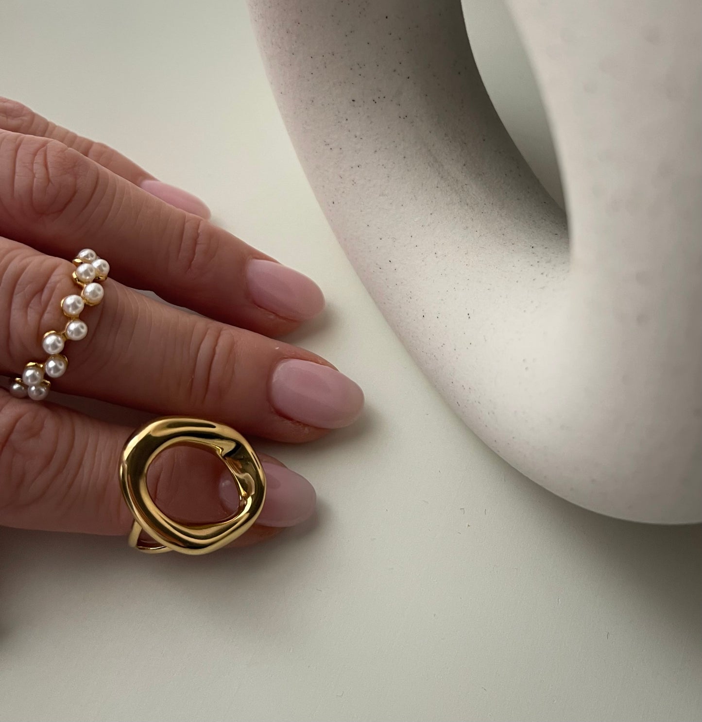 Anello perle girotondo
