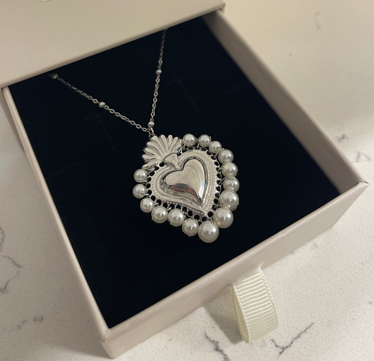 cuore Silver Perle Bohem