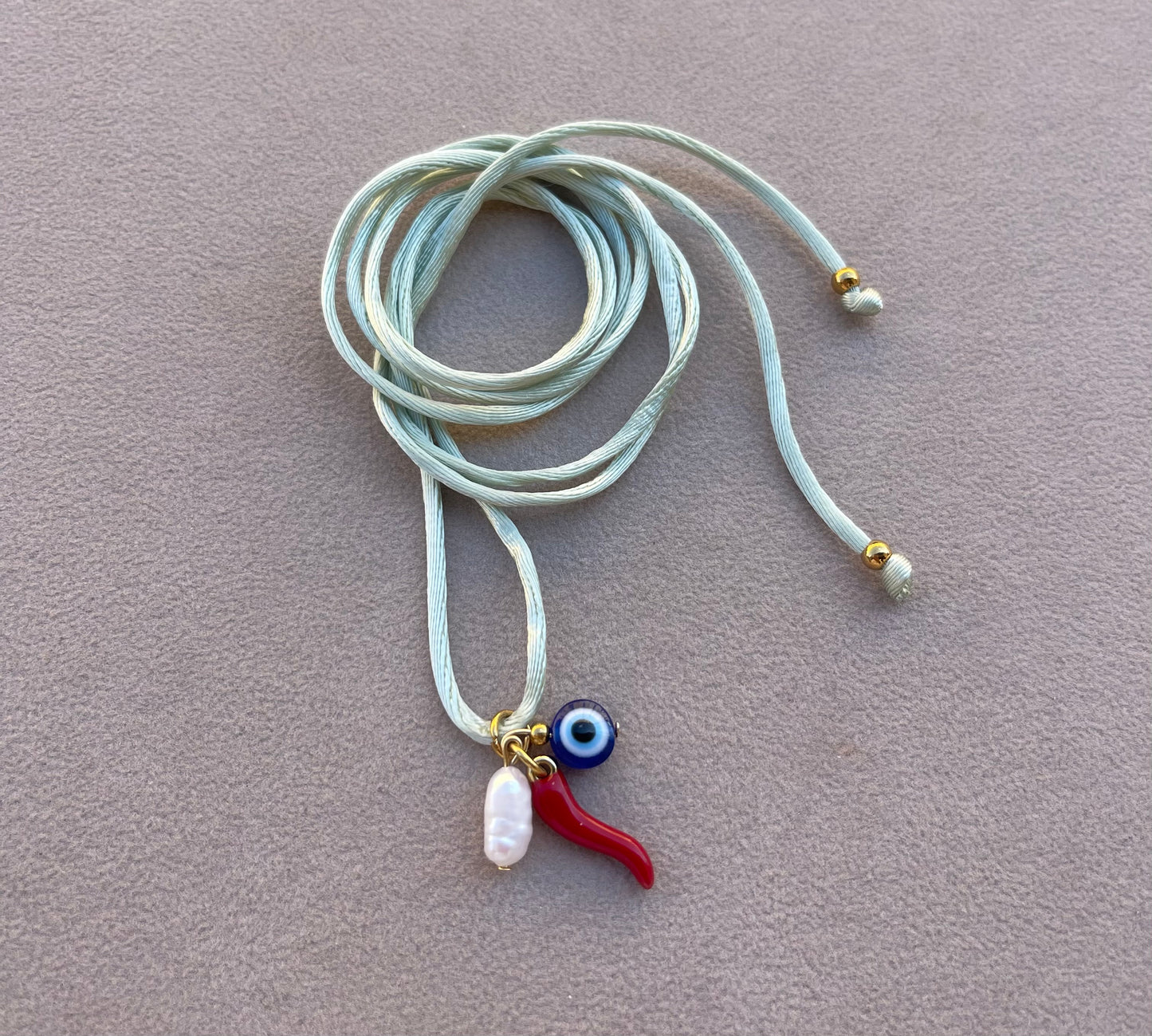 Choker Satin Multicharms