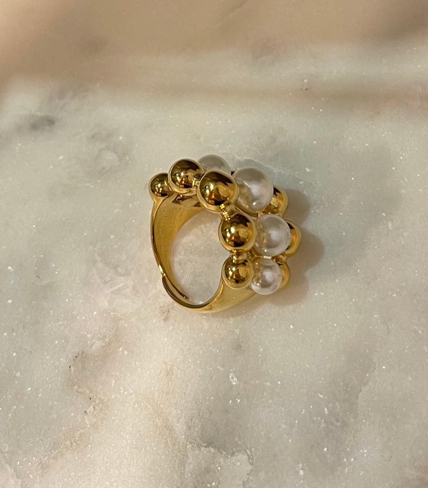 Anello Perle Bubble