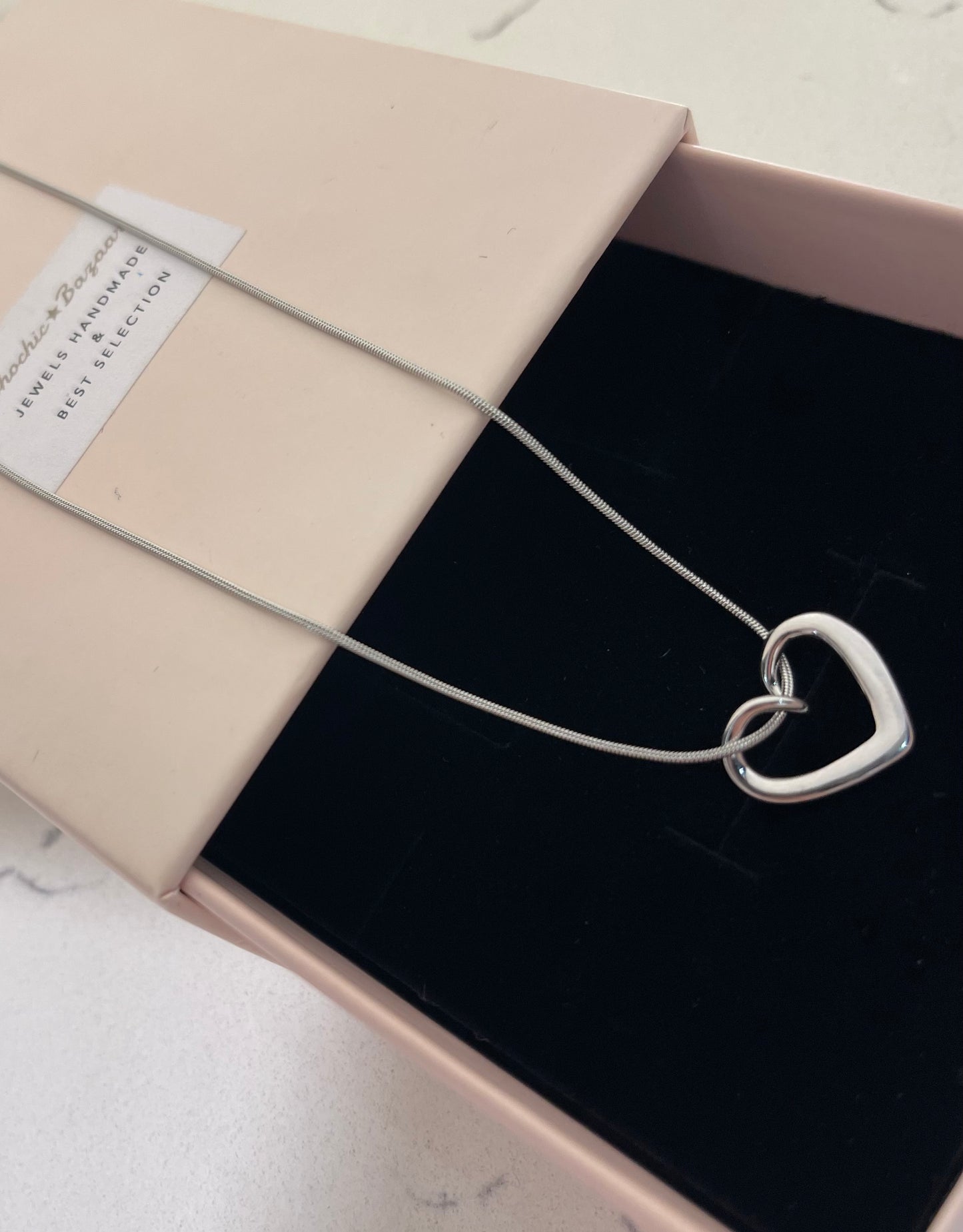 Collana cuore tubolare