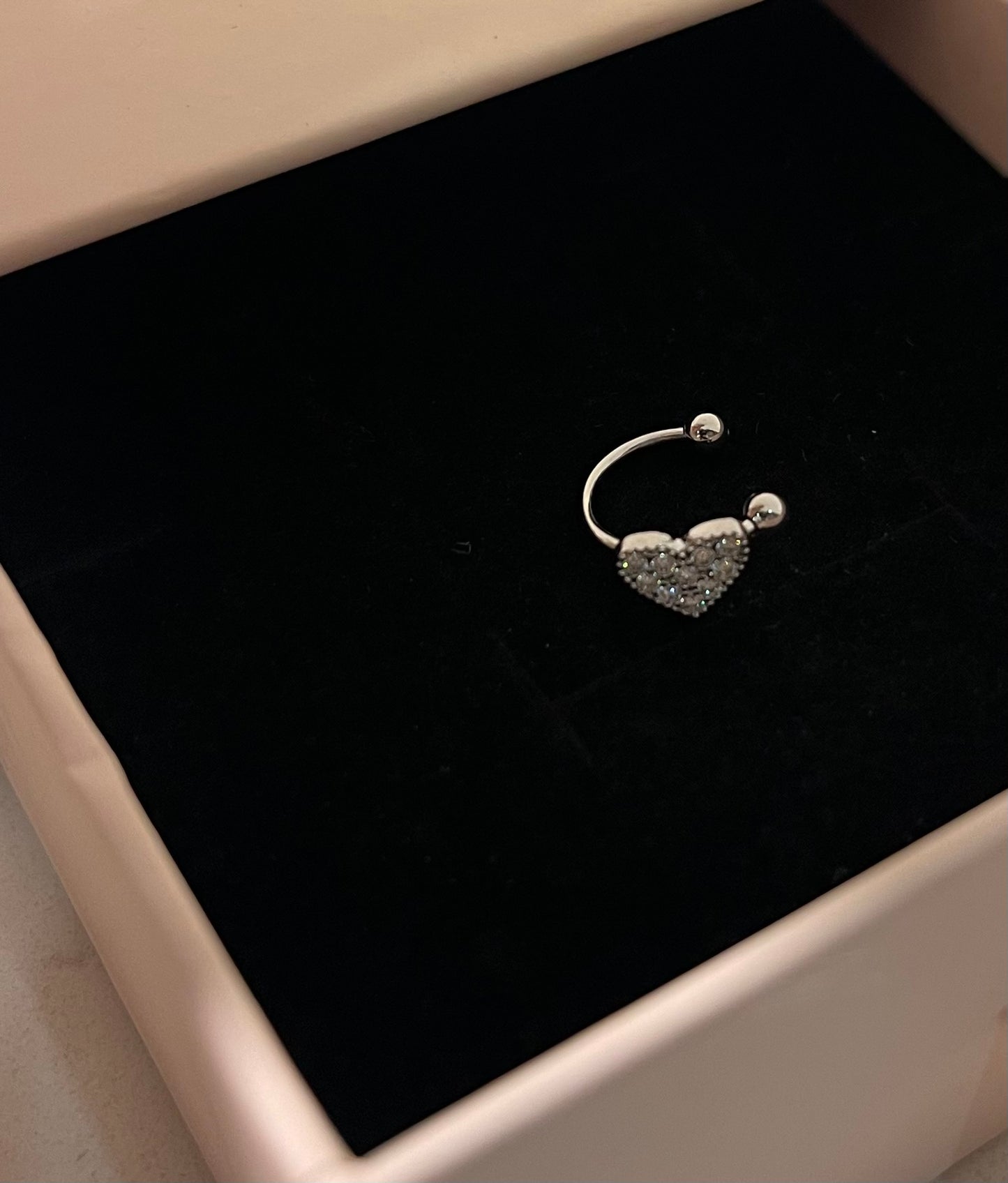Earcuff Cuoricino zirconato