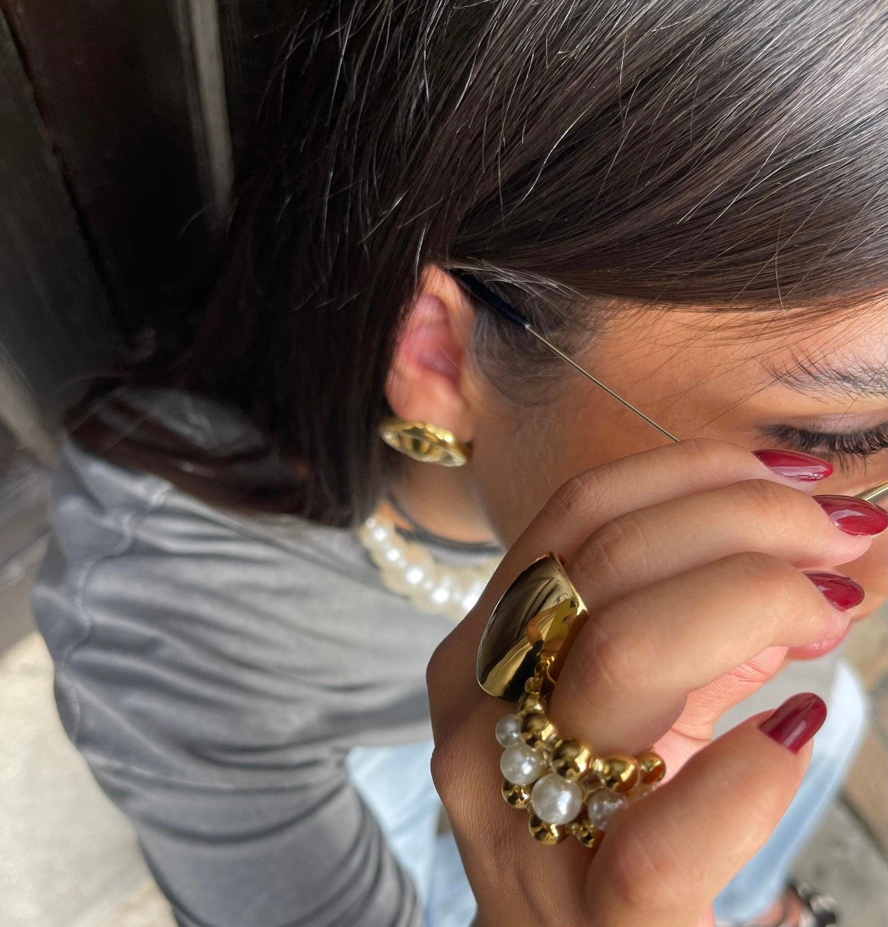 Anello Perle Bubble