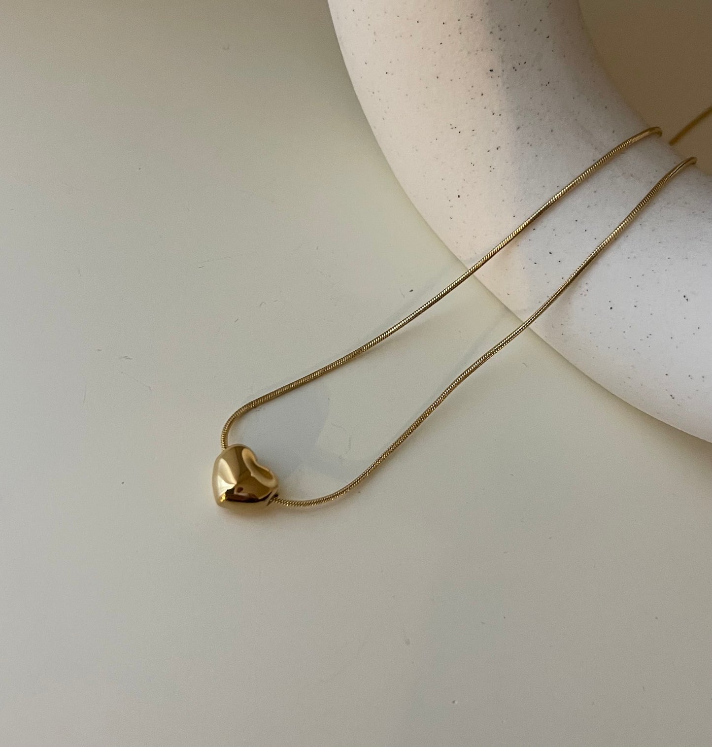 Collana cuoricino bombato