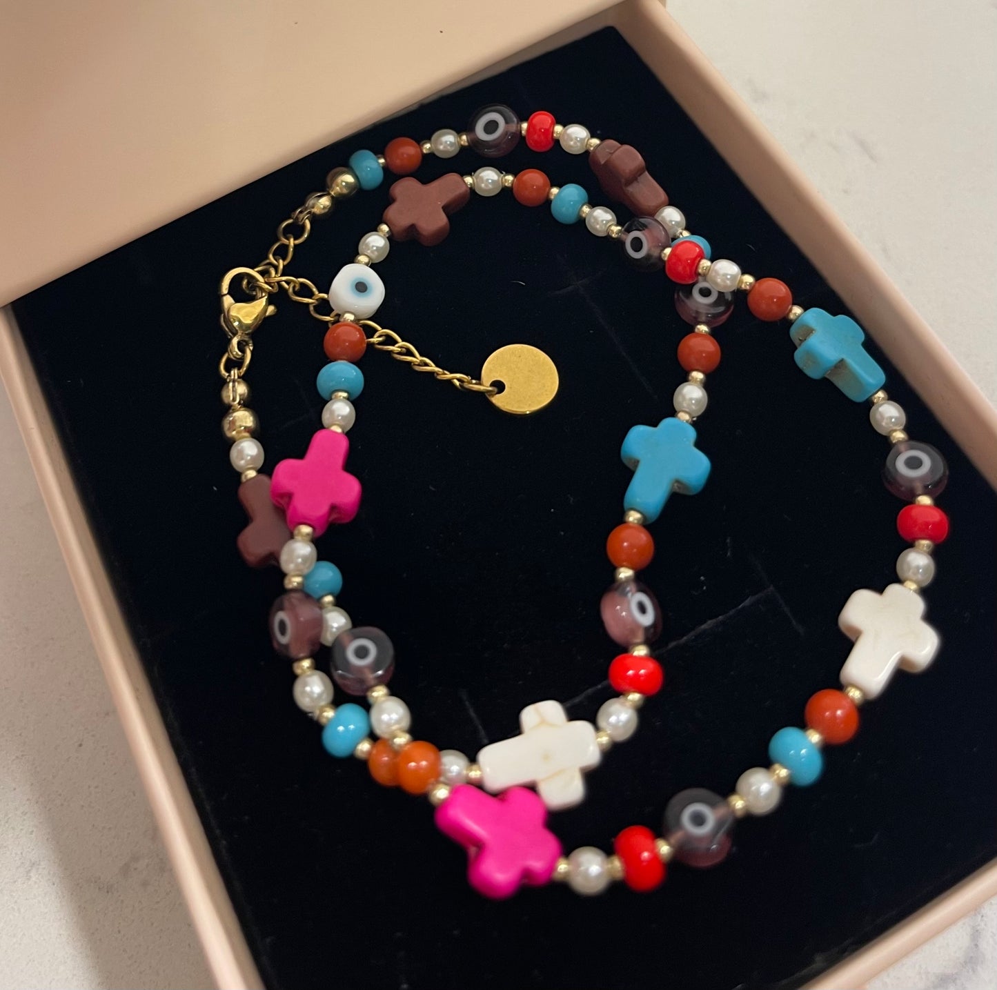 Collana Cross Multicolor