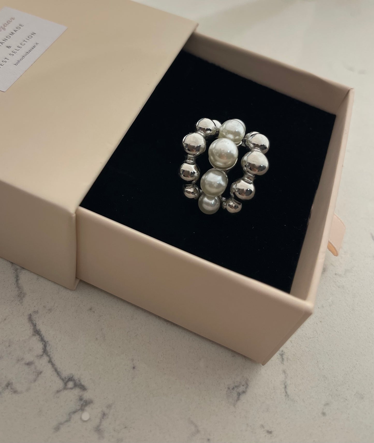 Anello Perle Bubble