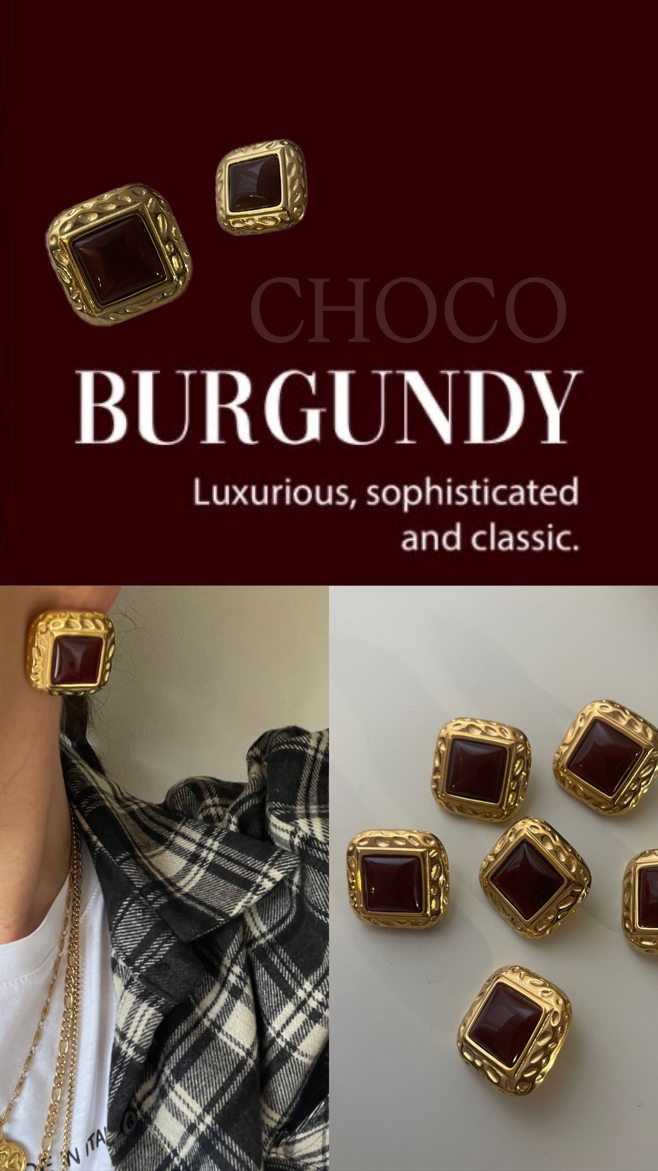 Burgundy Botton