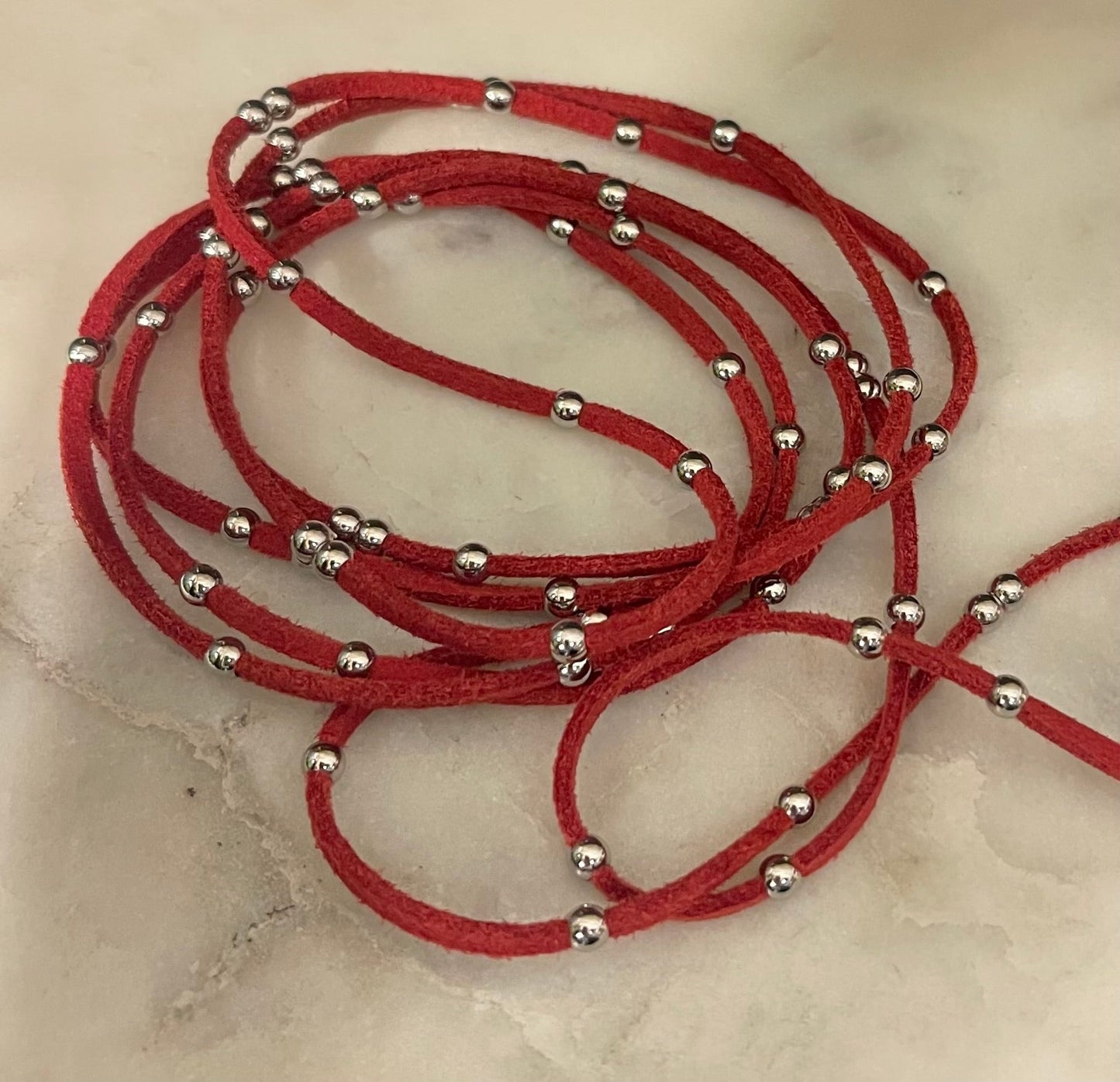 NAVAJO CHOKER Suede/SILVER