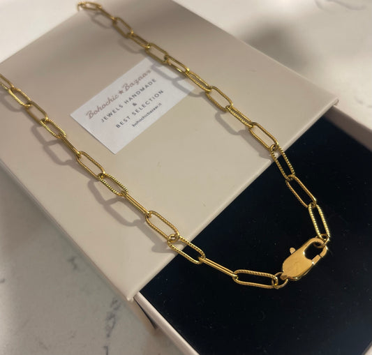 Collana Baguette satinata