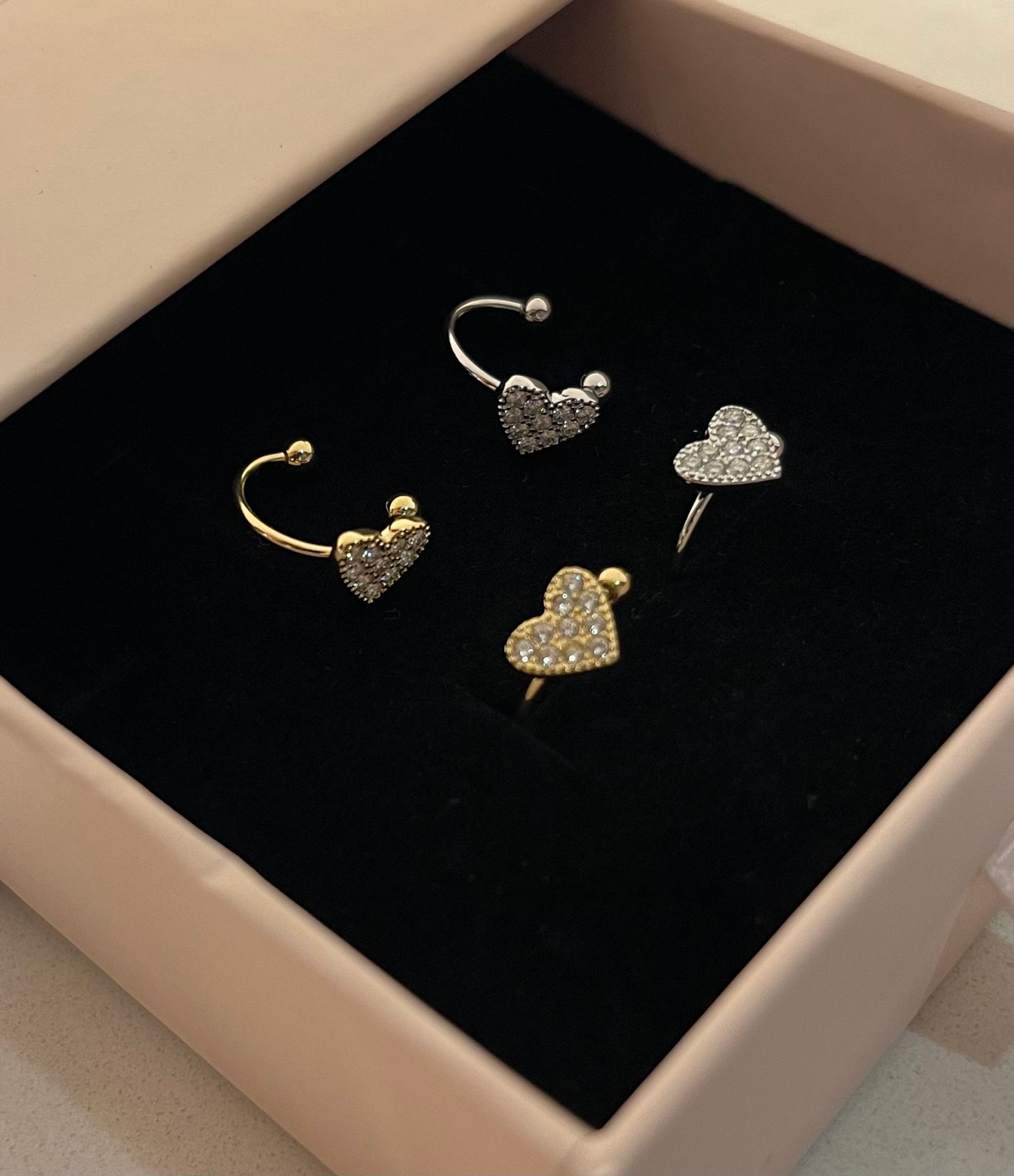 Earcuff Cuoricino zirconato