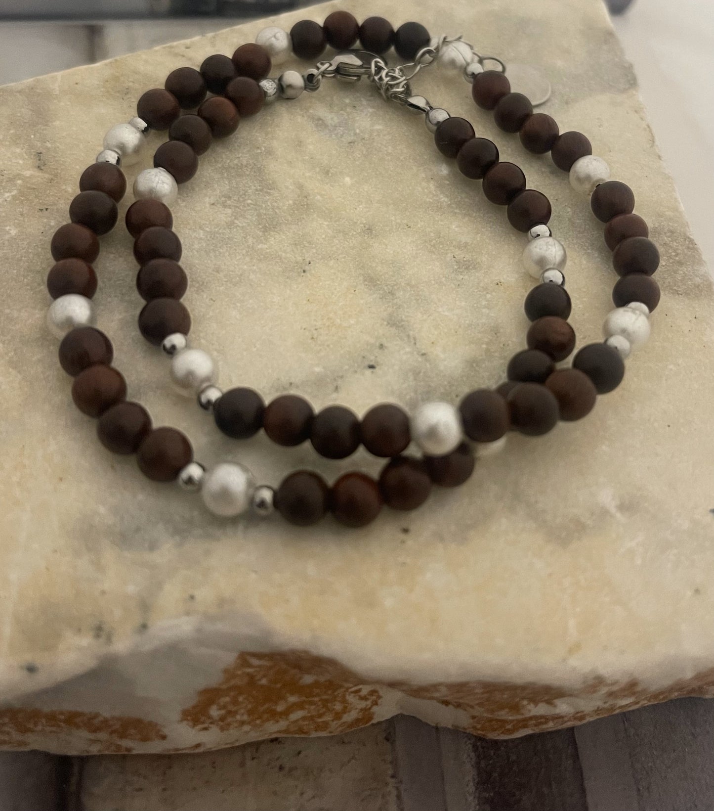 Collana Perle & Legno