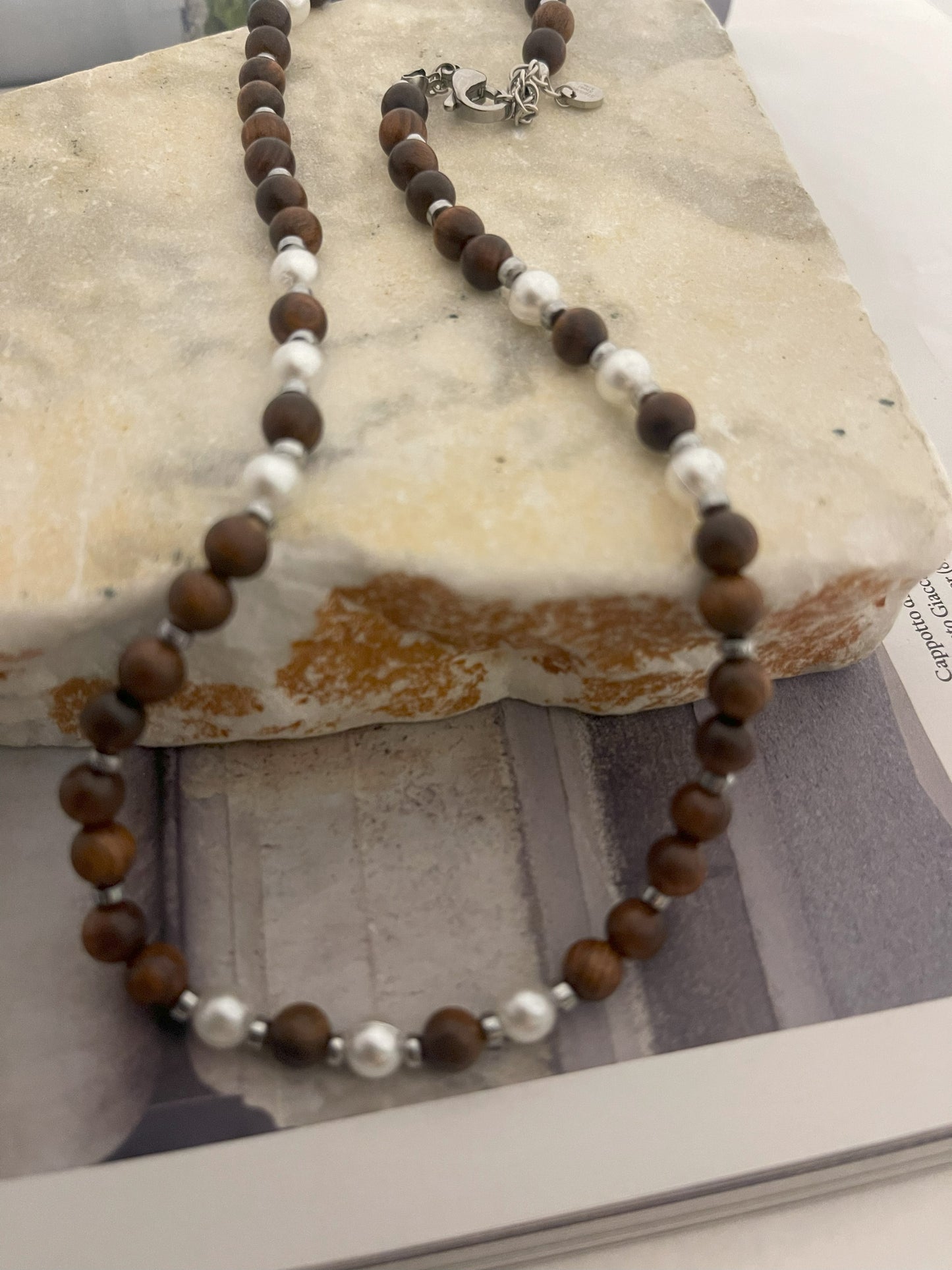 Collana Perle & Legno