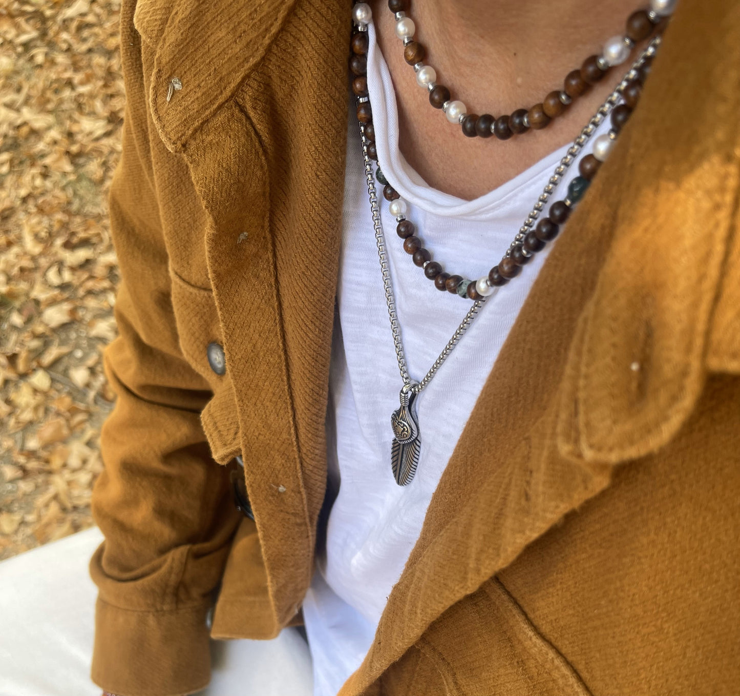 Collana Perle & Legno