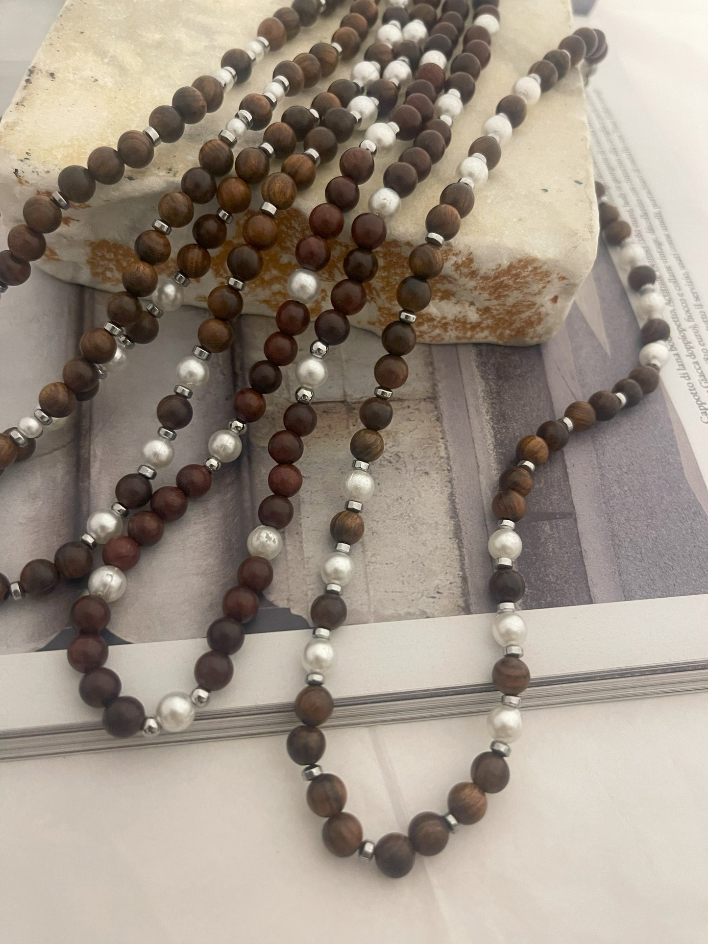 Collana Perle & Legno