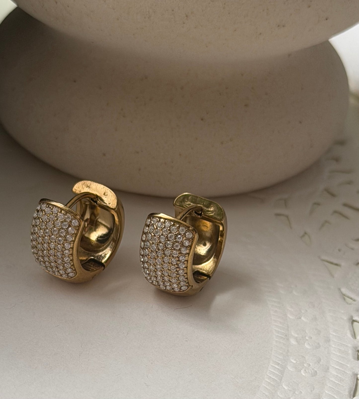 CHUNKY pavè mini Hoops