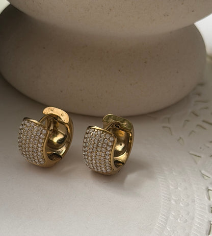 CHUNKY pavè mini Hoops