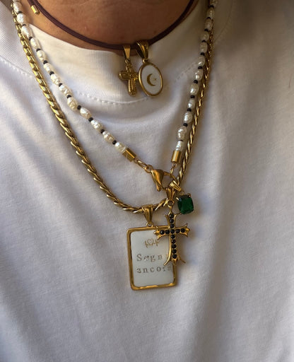 Collana perle base e microperline