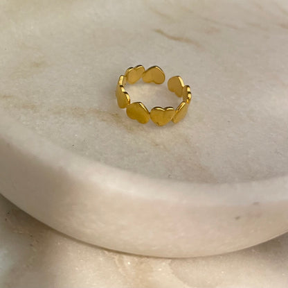 Anello cuoricini Bold