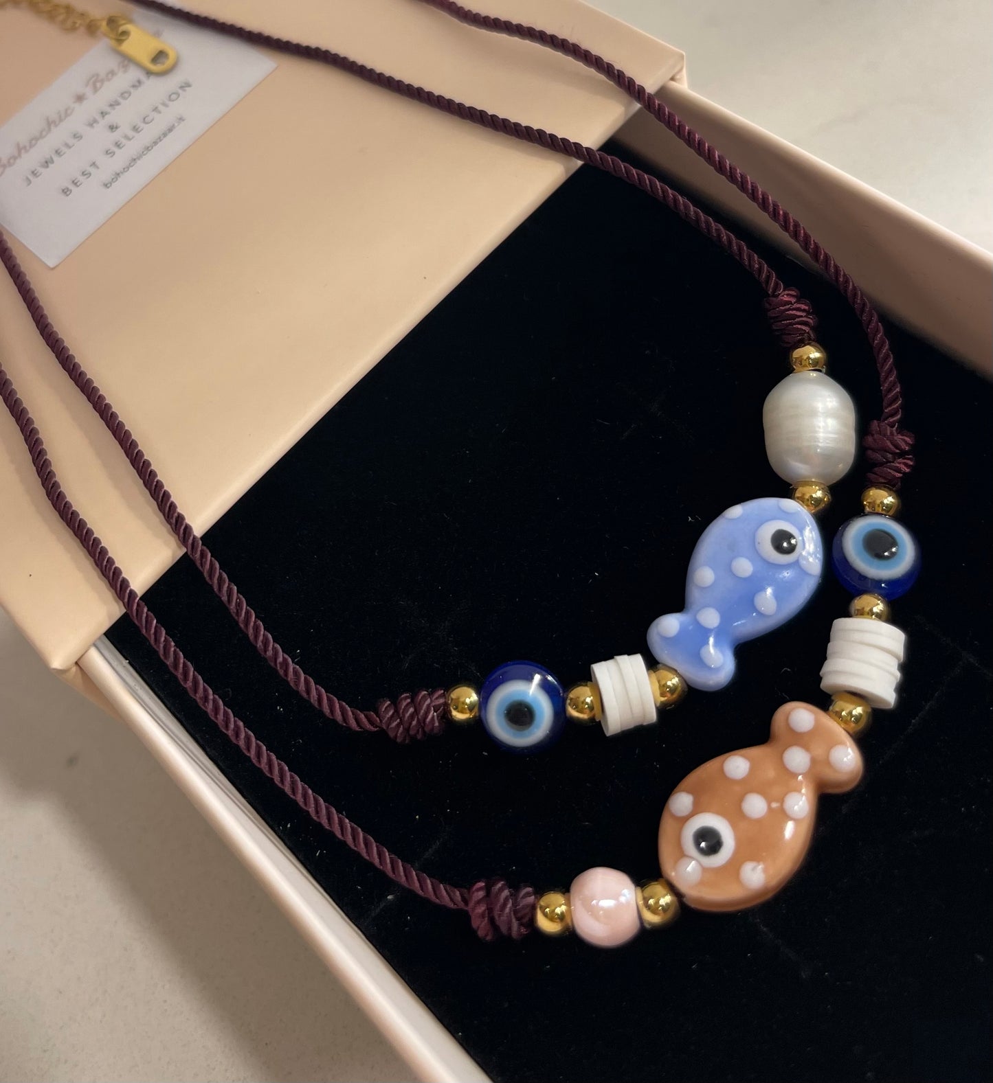 Collana Summerfish Burgundy