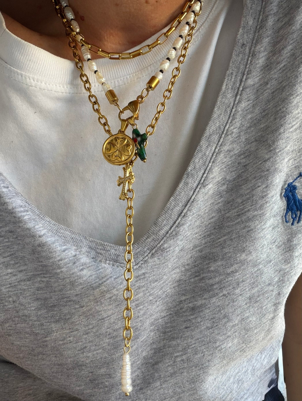 Collana perle e microperline