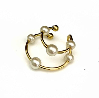 Earcuff Spirale di perle