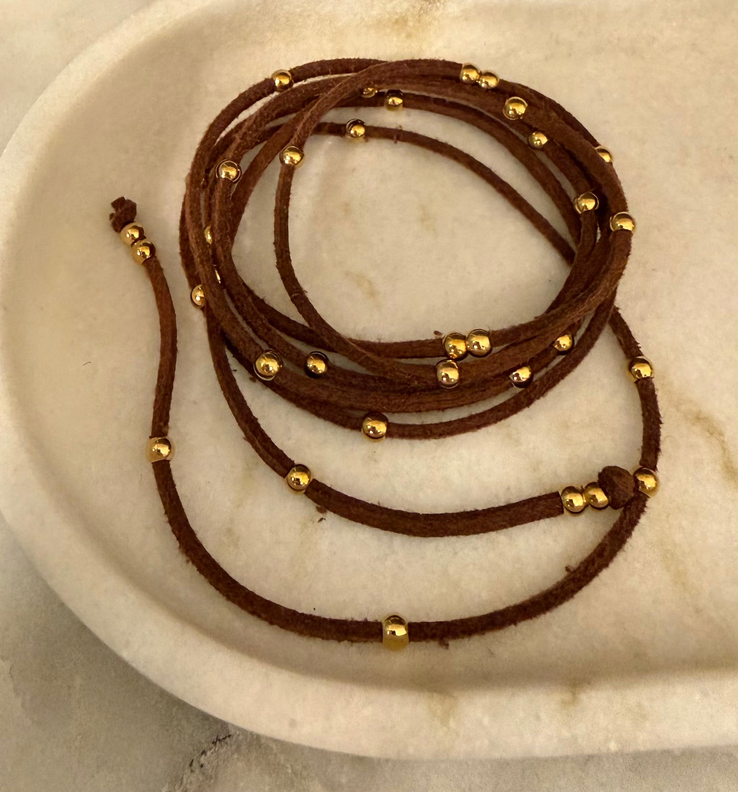 NAVAJO Choker Suede/GOLD
