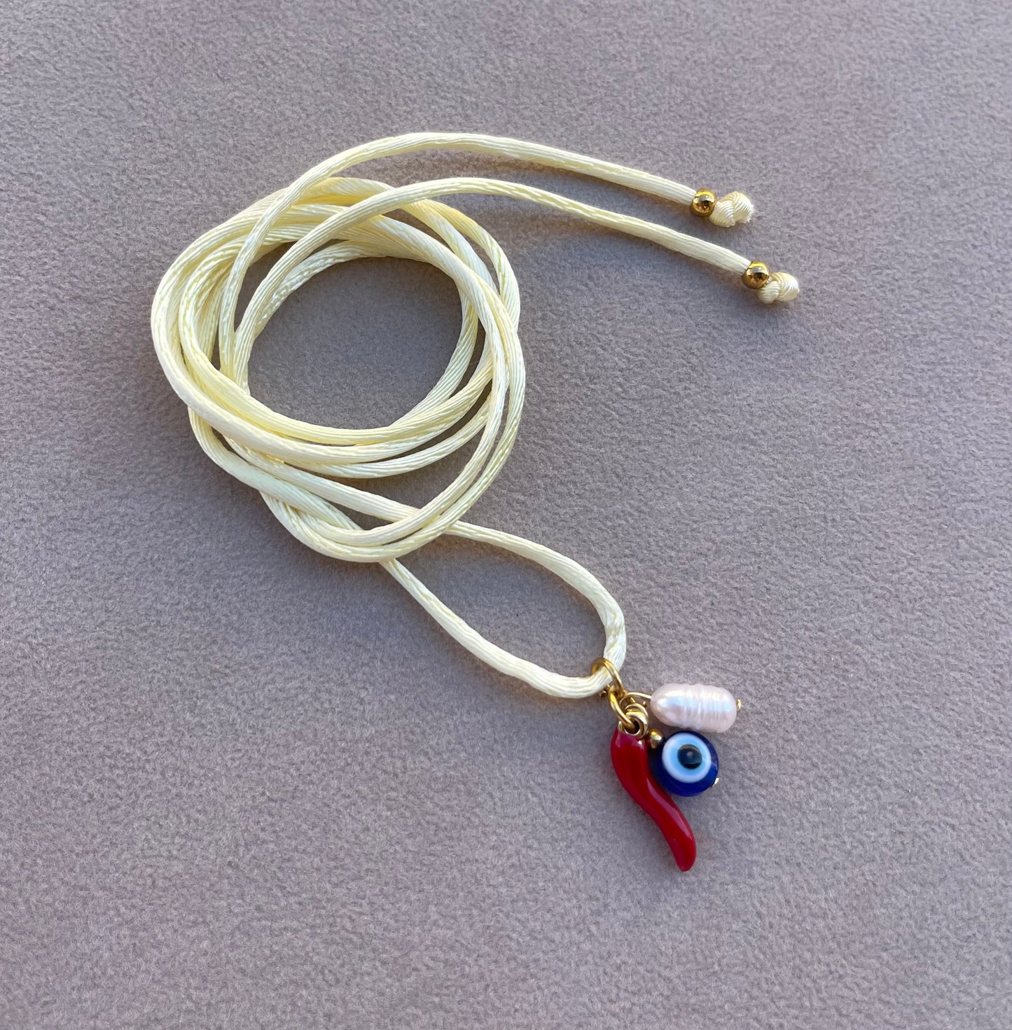 Choker Satin Multicharms