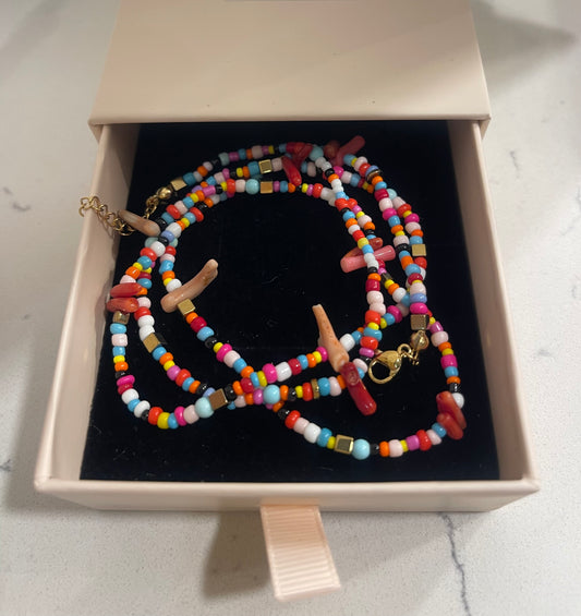 Collana Multicolor doppio giro