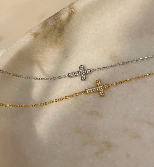 Bracciale Croce zirconata