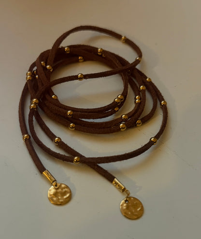 NAVAJO Choker Suede/GOLD