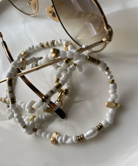 Catenella occhiali Oro / Bianco