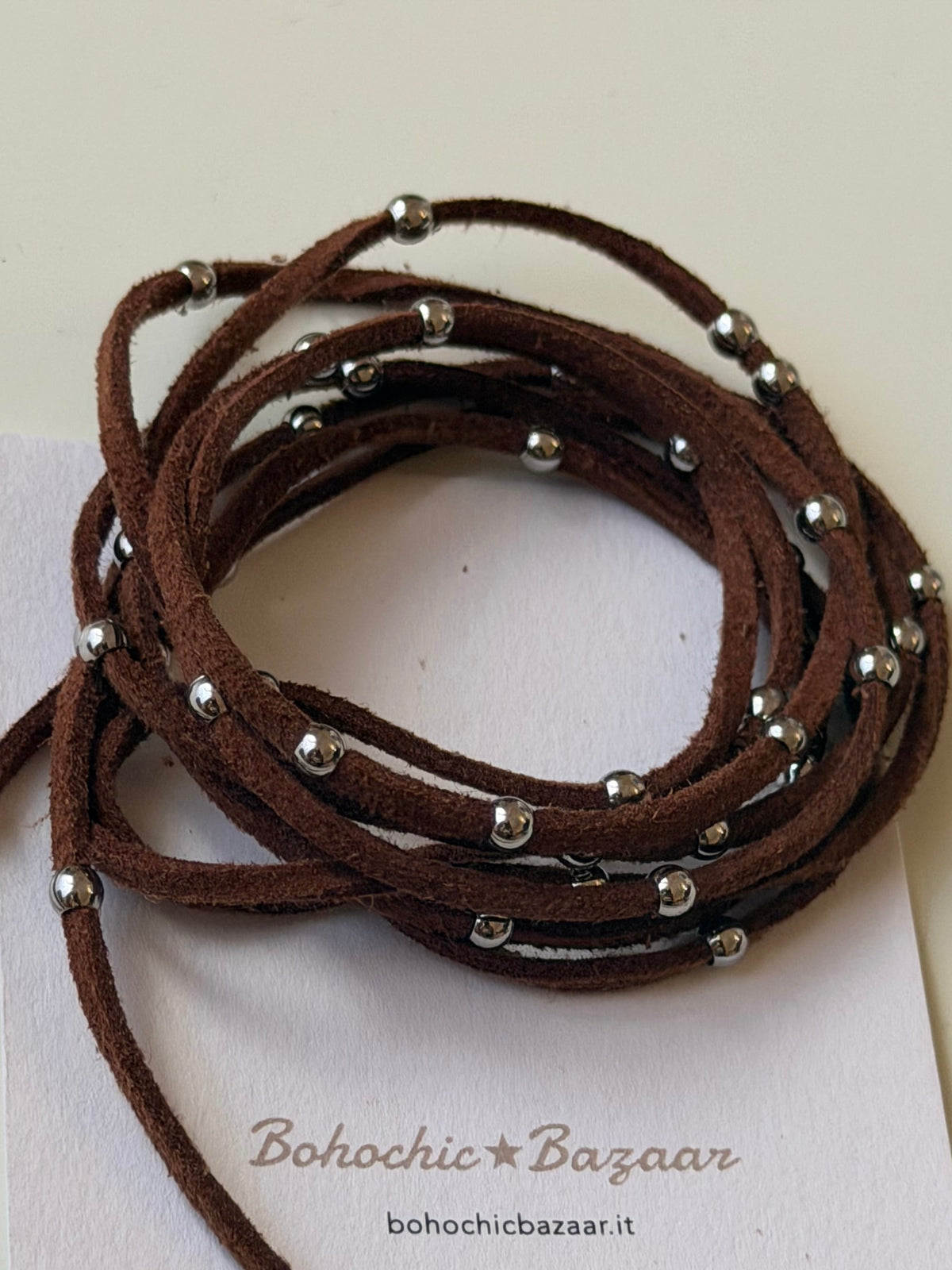 NAVAJO CHOKER Suede/SILVER