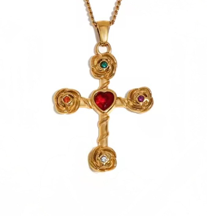 Spring Roses Cross