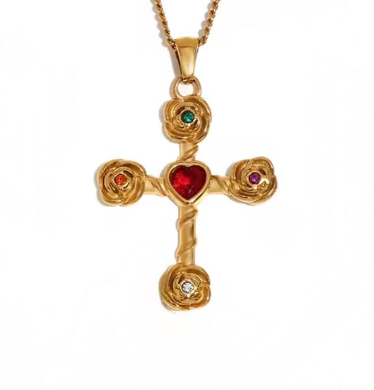 Spring Roses Cross