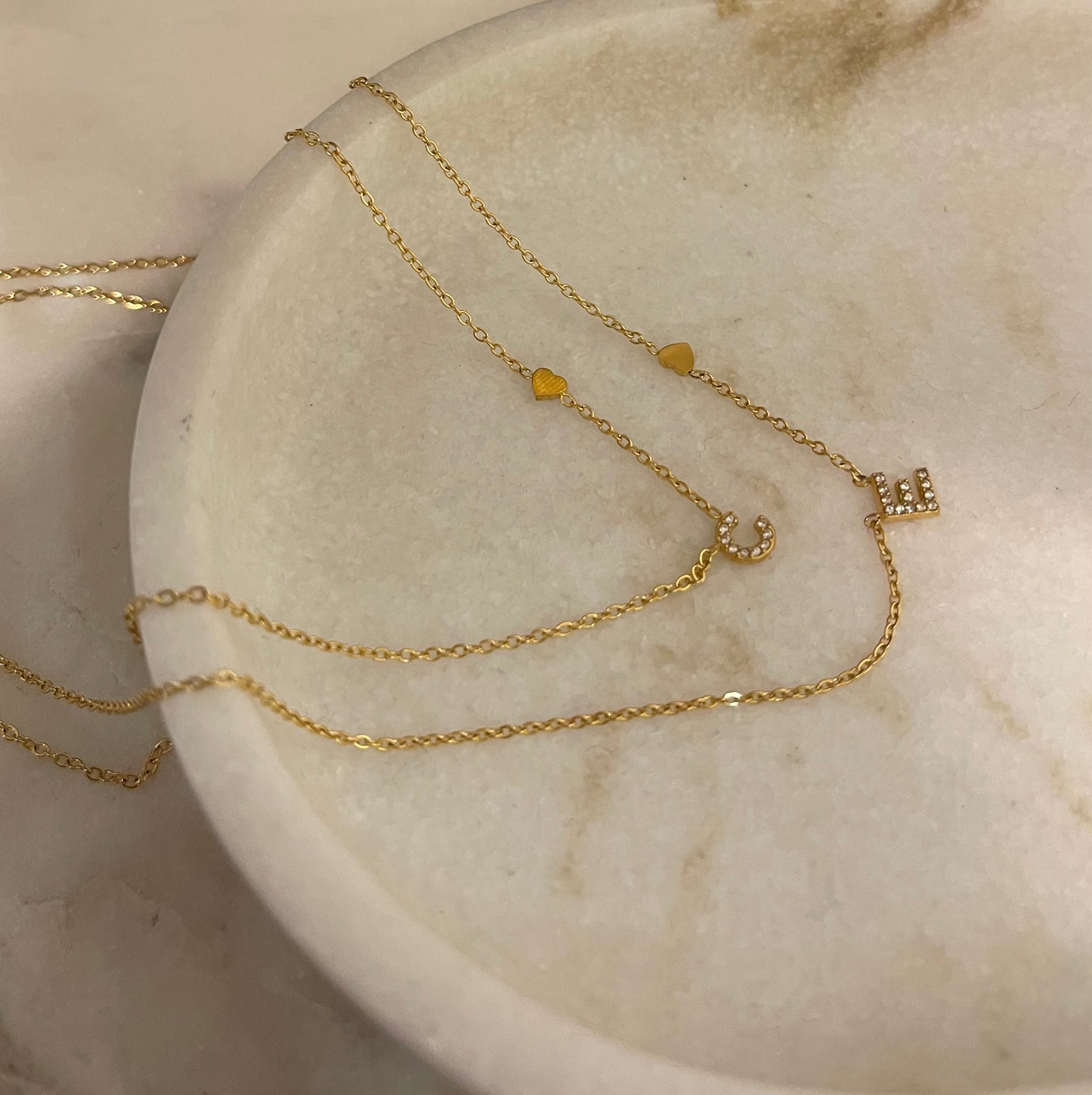 Collana iniziale Zirconata Gold