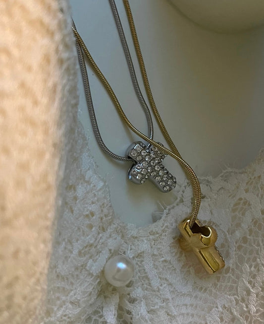 Crocetta Bold Pavè infilata