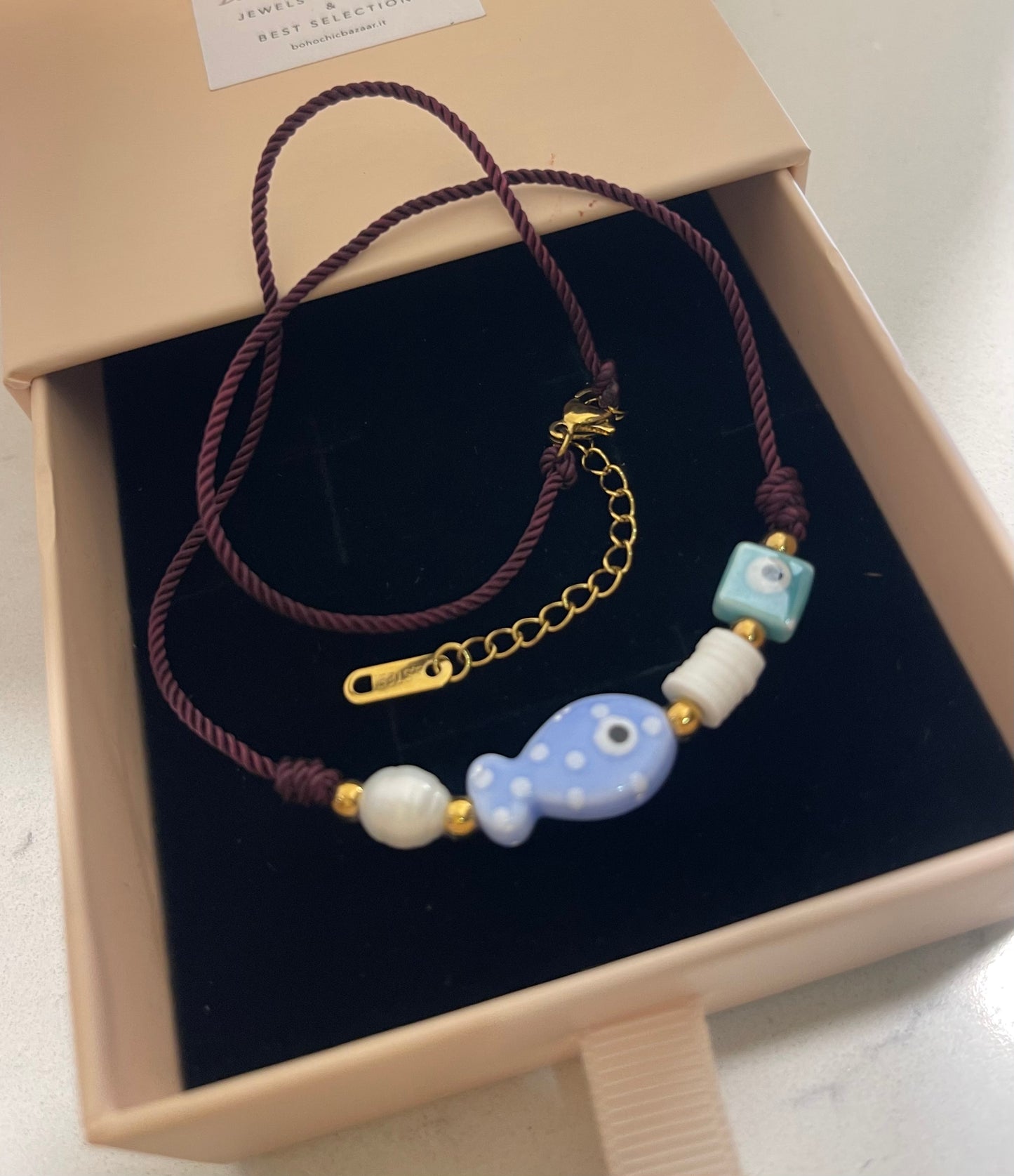 Collana Summerfish Burgundy