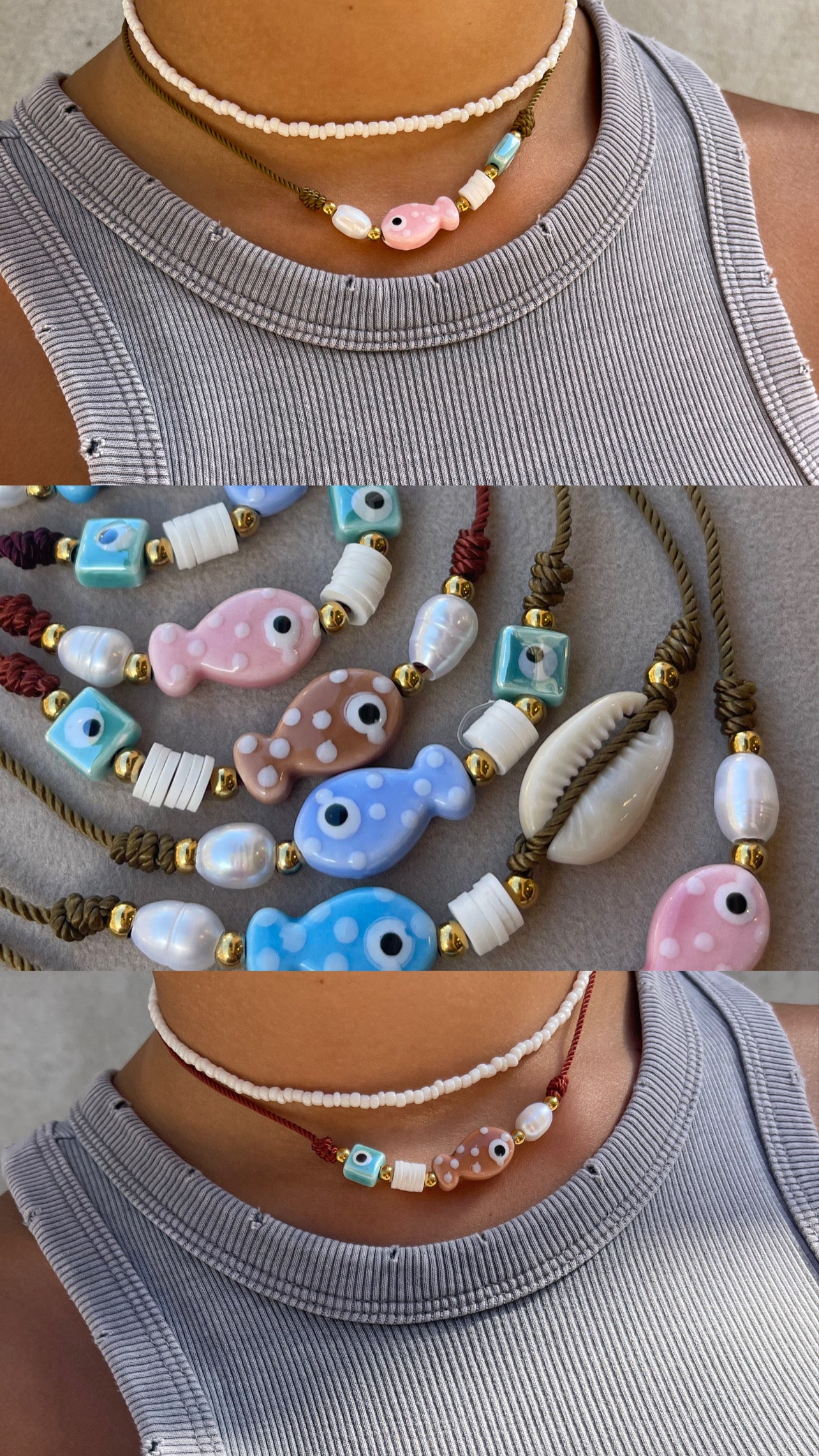 Collana Summerfish Burgundy